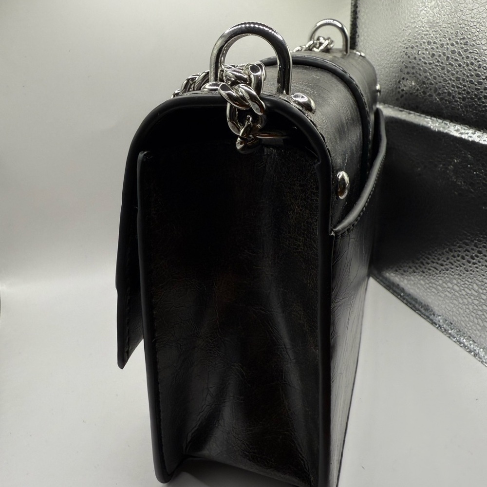 Greenwich Small Studded Distressed Black - 8"W X 6"H X 3"D Crossbody Bag NWT - Picture 5 of 15